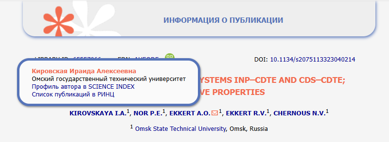 Рисунок 2 - Корректная привязка автора к публикации